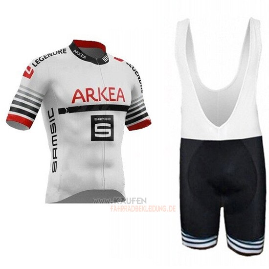 Arkea Samsic Kurzarmtrikot 2019 und Kurze Tragerhose Wei Rot